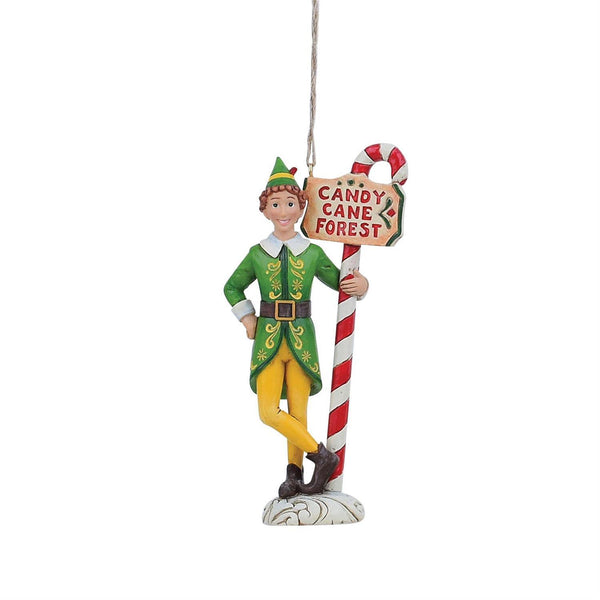 Buddy Elf by Candy Cane Hanging Ornament