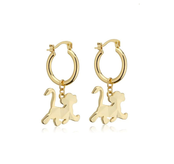 Disney 100 Simba Charm Hoop Earrings