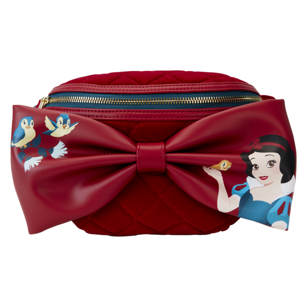 Snow White Classic Bow Velvet Belt Bag