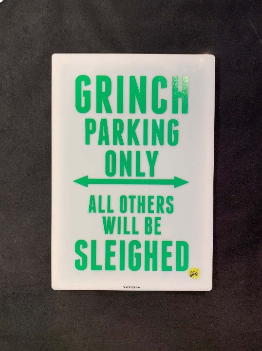 Grinch Parking Only Acrylic Indoor Sign