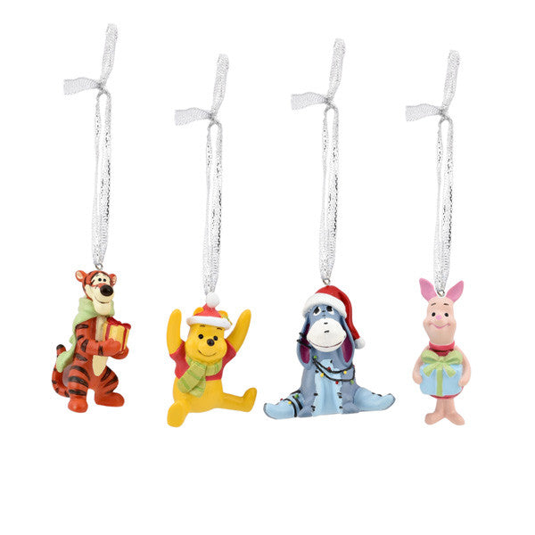 Disney Christmas Hanging Ornament Pooh and Friends Set of 4