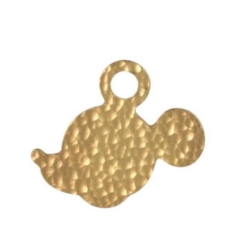 Dimpled Mickey Silhouette Pendant Gilt