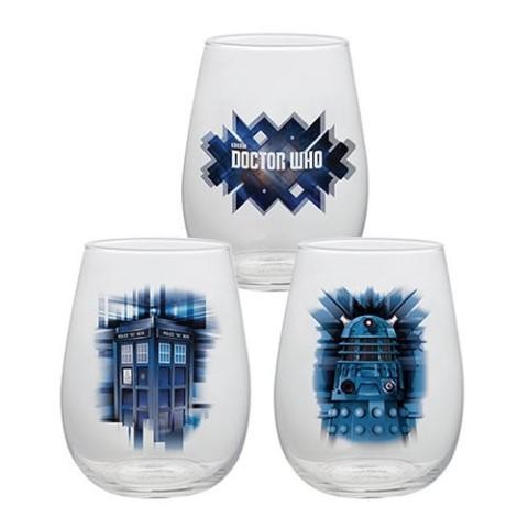 Doctor Who 530ml Glass Contour 2 pack