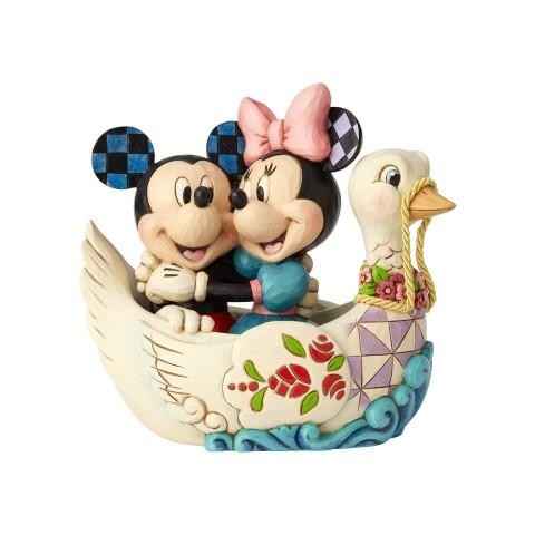 Lovebirds - Mickey and Minnie in Swan Figurine